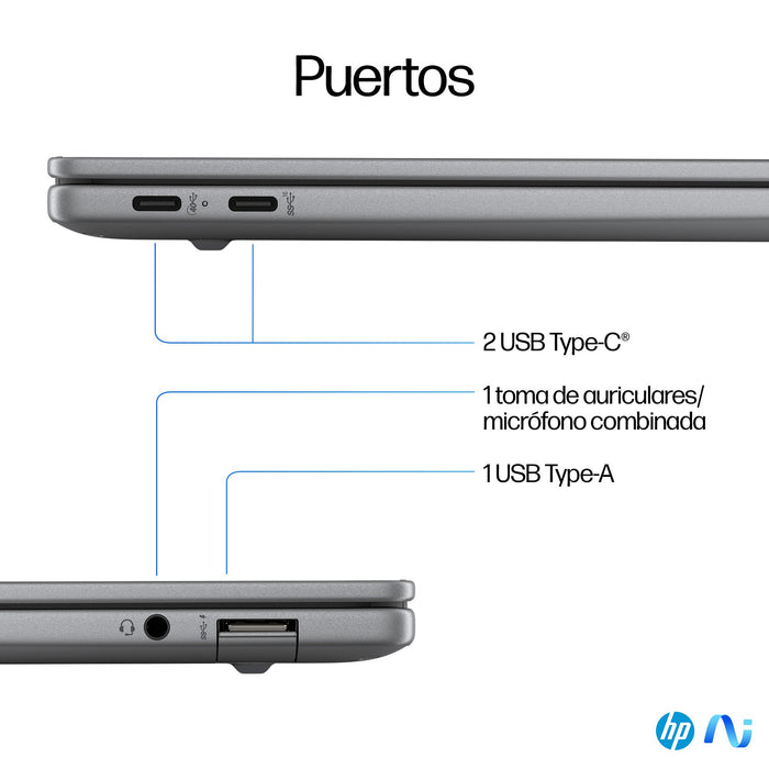 EAN 0198701252214 - HP OmniBook X 14-fe0008ns Copilot+ PC Qualcomm Snapdragon X1E-78-100 Portátil 35,6 cm (14") Pantalla táct imagen 4
