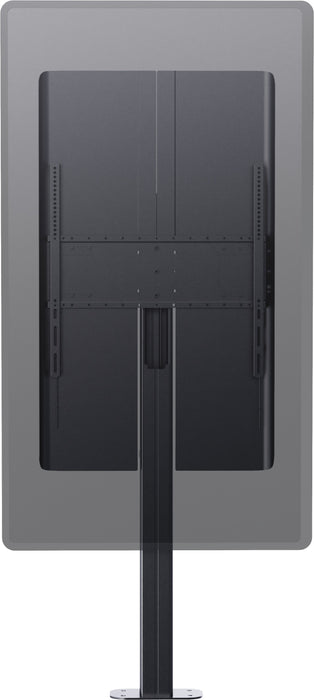 Soporte De Suelo Para Pantallas De 55" A 85" Columna De Aluminio De 1500 Mm De Altura Viene Con Soporte Vesa De 600 De Ancho X 400 De Alto Cubiertas Traseras Curvas Para Ocultar La Parte Trasera De La Pantalla Canal De Gestión De Cables En