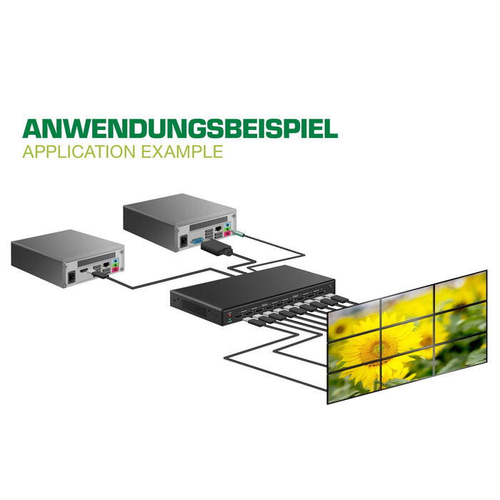 Controlador Videowall Inline Hdmi 1 A 4, Full-Hd