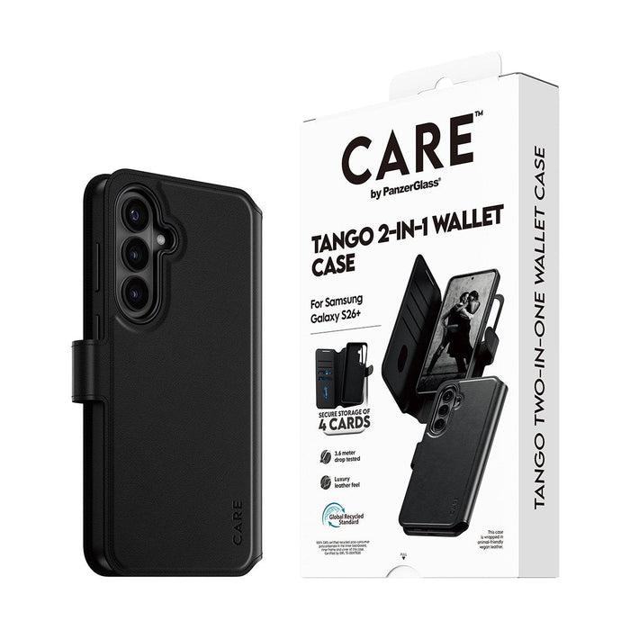 Panzerglass Care By ® Case Tango 2-In-1 Wallet M. Qi Samsung Galaxy S26+, Cover, Samsung, Samsung - Galaxy S26+, Transparent