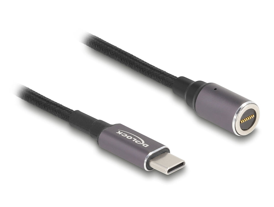 Delock 80781 Cable De Carga Para Portátil Usb Type-C Hembra A Conector Magnético De 8 Pines, 15 Cm.