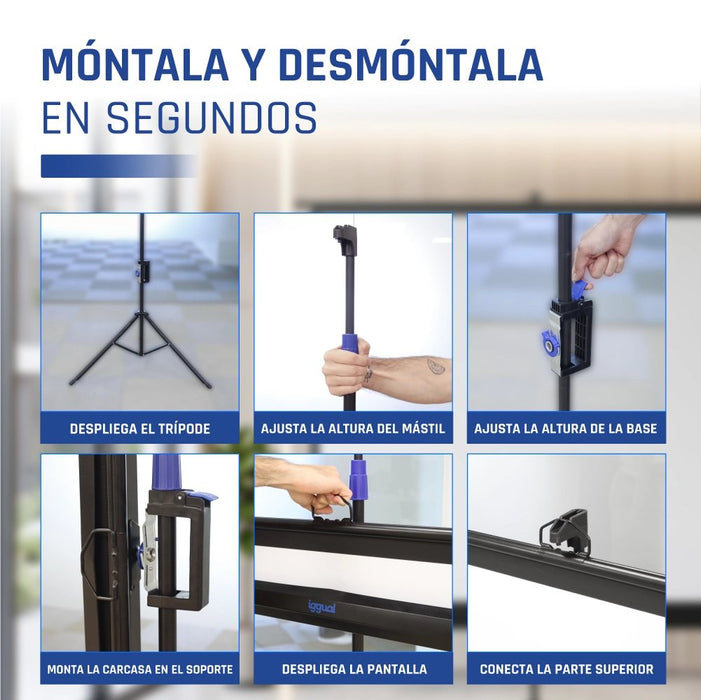 EAN 8435364308509 - iggual PSITS200 pantalla de proyección 2,82 m (111") 1:1 imagen 7