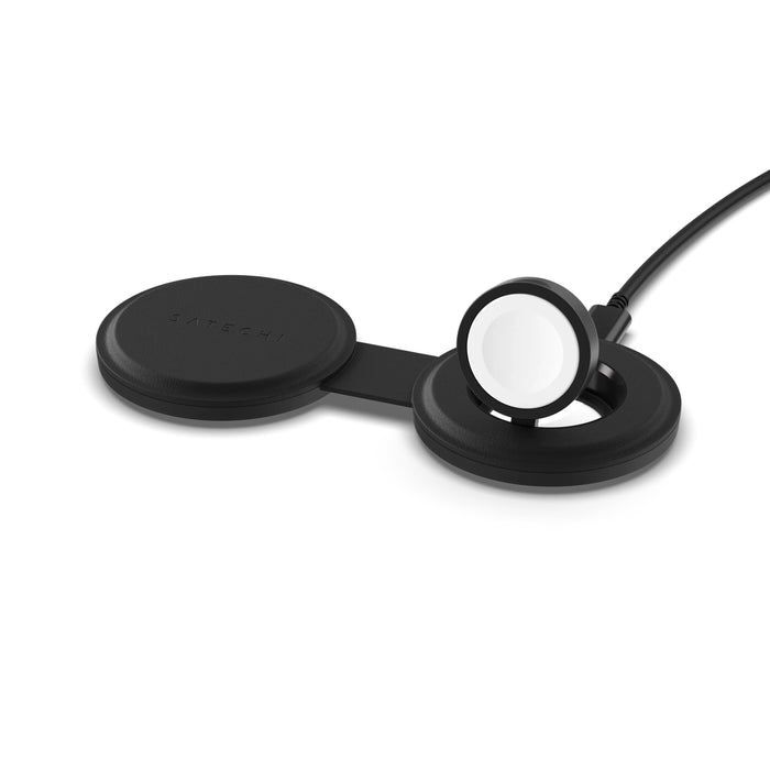 Satechi Onthego Wireless Charger Con Qi2, Negro, 2 In 1, 15w, St-Qtg21k