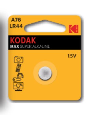 EAN 887930986334 - Kodak A76 Batería de un solo uso LR44 Alcalino imagen 1