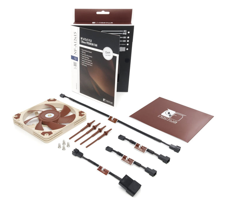 EAN 9010018100099 - Noctua NF-A12x15 FLX Carcasa del ordenador Ventilador 12 cm Beige, Marrón imagen 4
