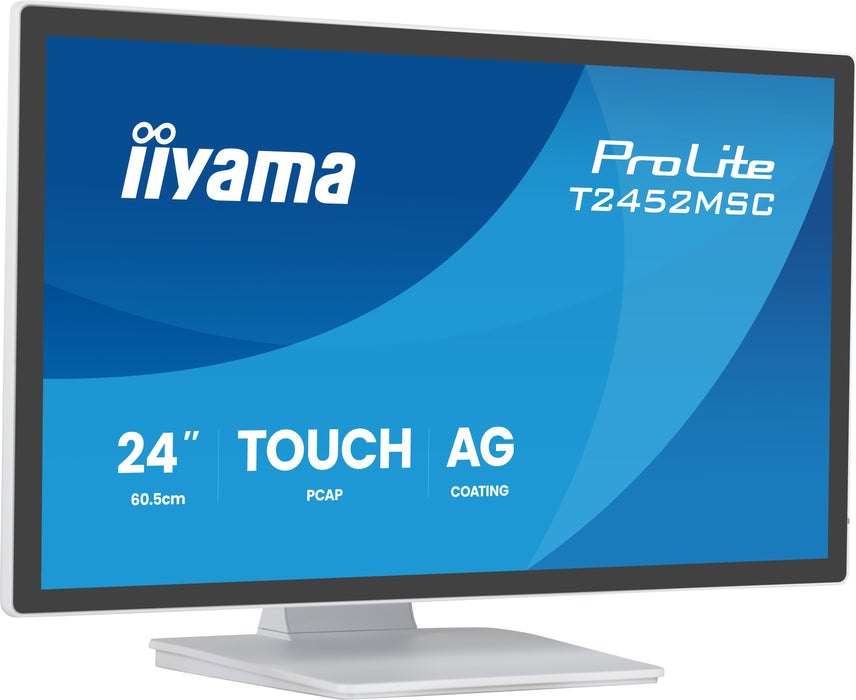 EAN 4948570127252 - iiyama T2452MSC-W2AG pantalla para PC 61 cm (24") 1920 x 1080 Pixeles Full HD LED Pantalla táctil Blanco imagen 2