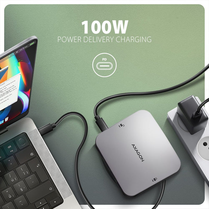 EAN 8595247908438 - Axagon HMC-UFO USB-C Hub M.2 SATA/NVMe 1 Gbit/s Ethernet 384 kHz Audio Alámbrico USB 3.2 Gen 2 (3.1 Gen 2 imagen 11