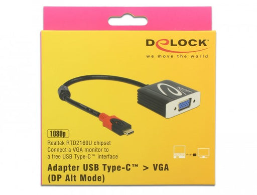 EAN 4043619629947 - DeLOCK 62994 adaptador de cable de vídeo 0,2 m USB Tipo C VGA (D-Sub) Negro imagen 2