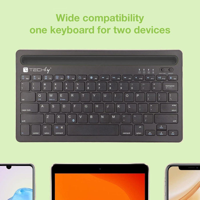 EAN 8059018367898 - Techly ICTBK102U teclado Universal Bluetooth QWERTY Inglés Negro imagen 11