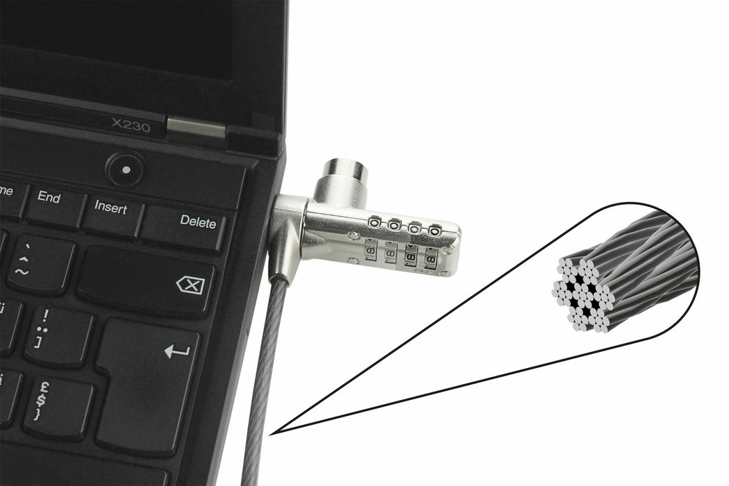 Dicota Security Cable T-Lock, Combination,Keyed 3x7mm Slot