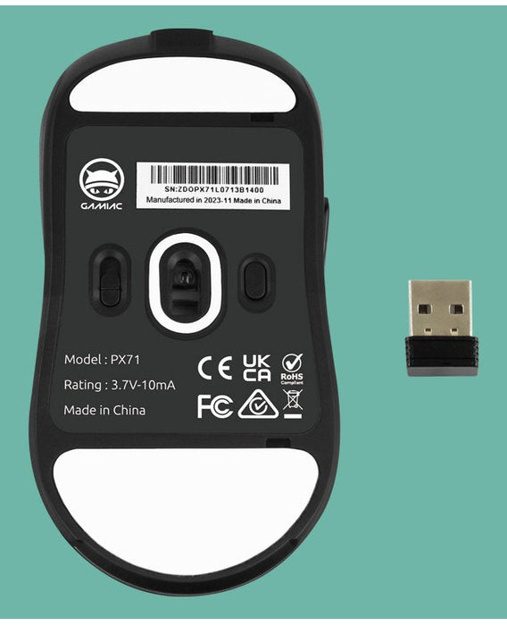 Gamiac Px71 Wireless Gaming Ratón - Negro