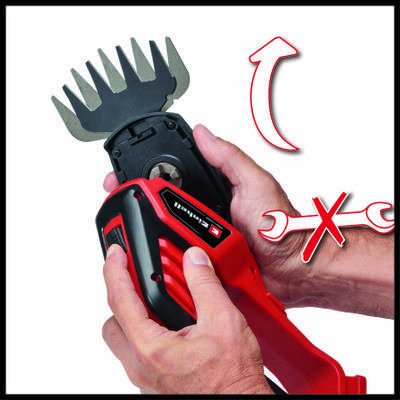 EAN 4006825652109 - Einhell GE-CG 18/100 Li T-Solo tijera de césped inalámbrica 10 cm 18 V Negro, Rojo imagen 5