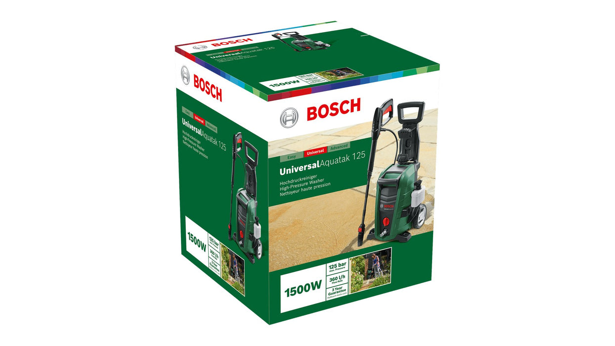 EAN 3165140883610 - Bosch UniversalAquatak 125 Limpiadora de alta presión o Hidrolimpiadora Vertical Eléctrico 360 l/h Negro, imagen 4
