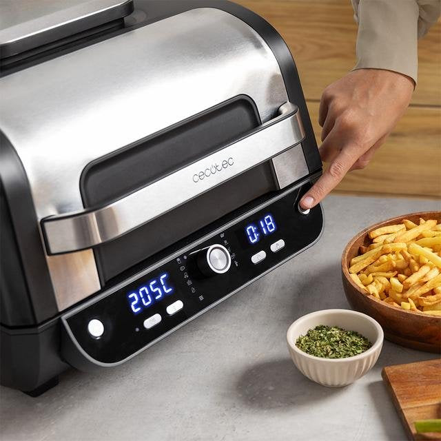 EAN 8435484049504 - Cecotec Cecofry FireDome 8000 Pro Sencillo 8 L Independiente 1700 W Freidora de aire caliente Negro, Acer imagen 12