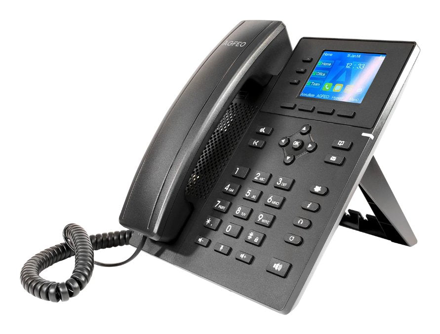 Agfeo T 17 Sip Teléfono Ip Negro 3 Líneas Lcd