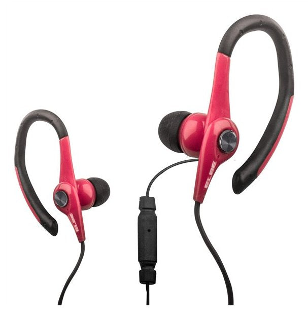 Auriculares Deportivos Elbe Au-107-Mic Con Micrófono Jack 3.5 Rojo Y Negro