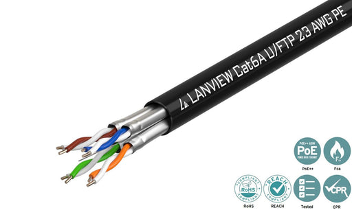EAN 5704174318613 - Lanview LVN122445 cable de red Negro 500 m Cat6a U/UTP (UTP) imagen 2