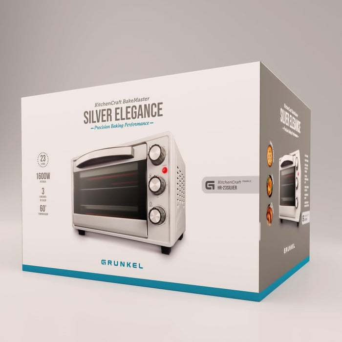 Horno Eléctrico Multifunción Grunkel 23l Plata Hr-23silver