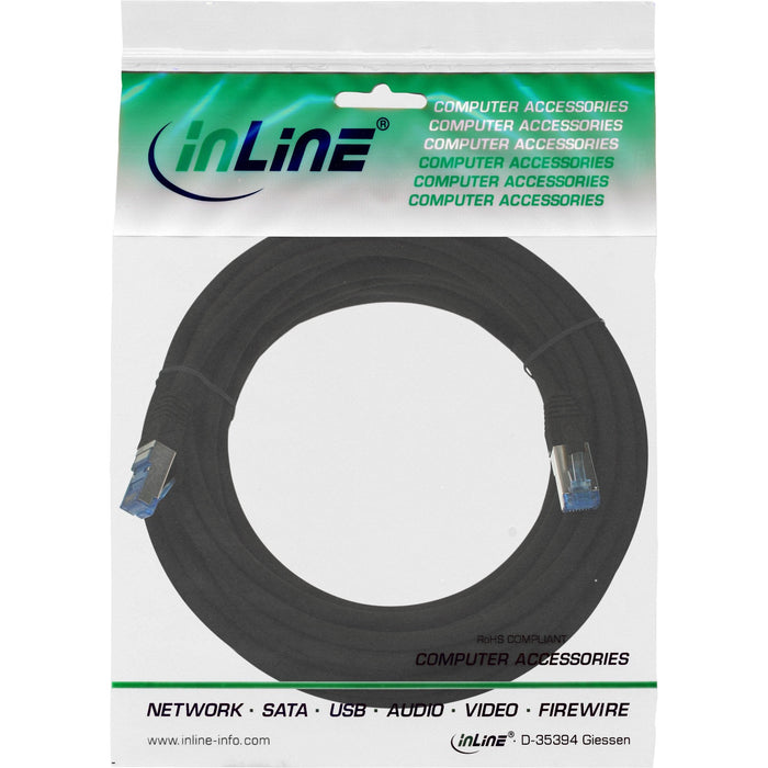 Inline® Cable De Red S/Ftp Pimf Cat.6a Halogen Free 500mhz Negro 5m