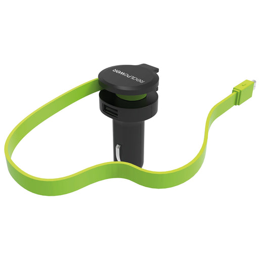 EAN 4040895005205 - RealPower 257635 cargador de dispositivo móvil Universal Negro, Verde Encendedor de cigarrillos Auto imagen 2
