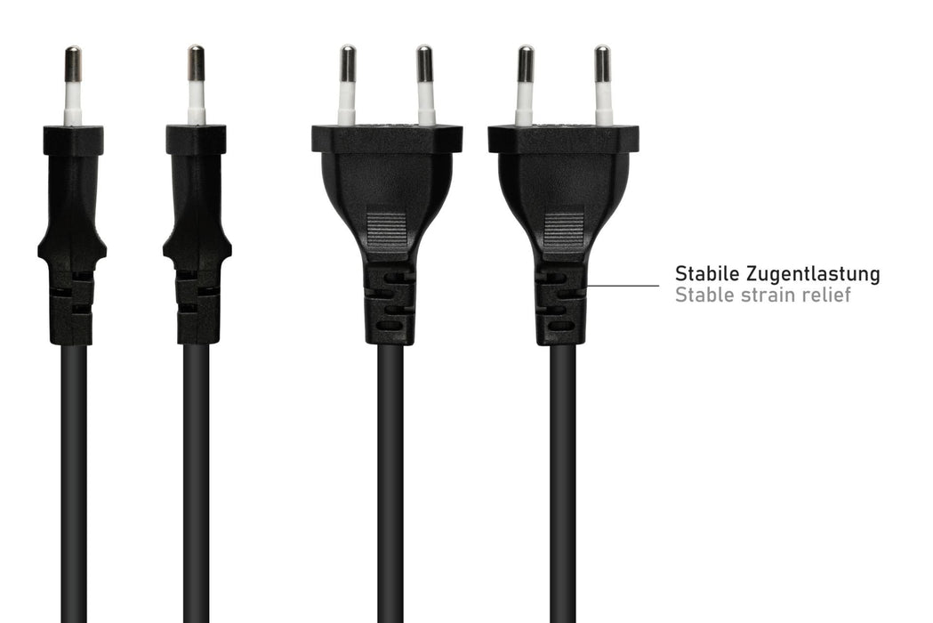 Kabelmeister Euro-Cable De Alimentación An Open End Negro 1,5 M