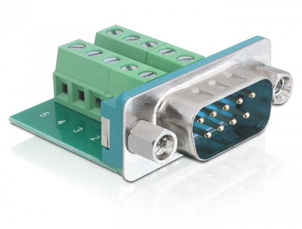 EAN 4043619652693 - DeLOCK Sub-D 9-p M 9-p D-Sub M Verde, Plata imagen 1