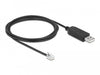 EAN 4043619667345 - DeLOCK 66734 cambiador de género para cable RJ-9 USB 2.0 Type-A Negro imagen 1