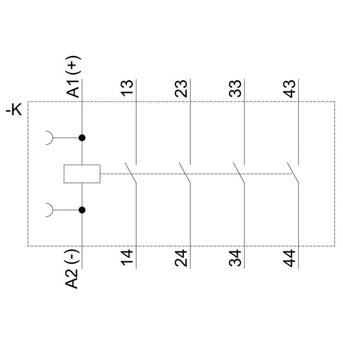 Siemens 3rh21401bb40 Hilfsschtz 4s 24vdc S00 Conexión Atornillada
