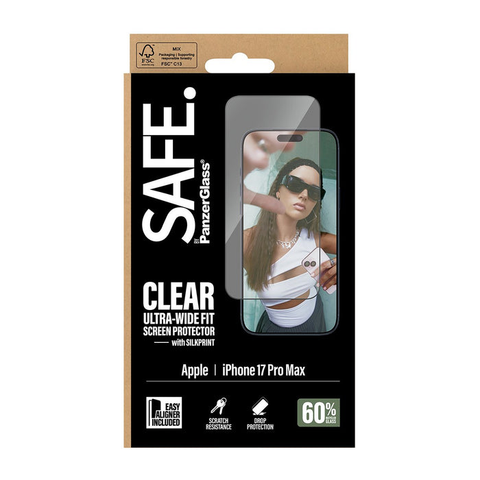 EAN 5715685029721 - PanzerGlass SAFE. by ® Screen Protector w. Black Frame iPhone 17 Pro Max | Ultra-Wide Fit w. EasyAligner  imagen 3