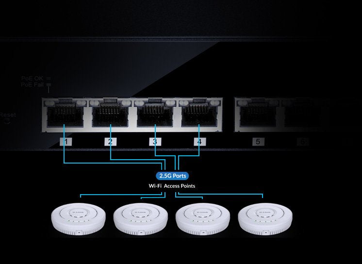 EAN 0790069469459 - D-Link DMS-108 No administrado L2 2.5G Ethernet (100/1000/2500) Negro imagen 8
