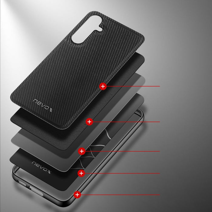 EAN 4250686413151 - nevox StyleShell NYLO funda para teléfono móvil 16,8 cm (6.6") Negro imagen 4