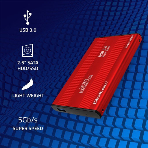 EAN 5901878518602 - Qoltec 51860 caja para disco duro externo Carcasa de disco duro/SSD Rojo 2.5" imagen 2