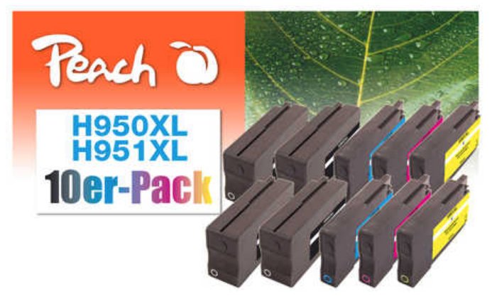 EAN 7640169589720 - Peach 0F319837 cartucho de tinta 10 pieza(s) Azul, Cian, Magenta, Amarillo imagen 1