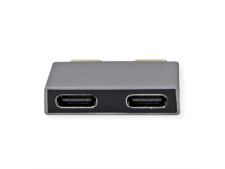 Roline Usb 3.2 Gen 2 Adapter, 2x Usb Typ C - 2x Typ C, St Bu, Silberfarben