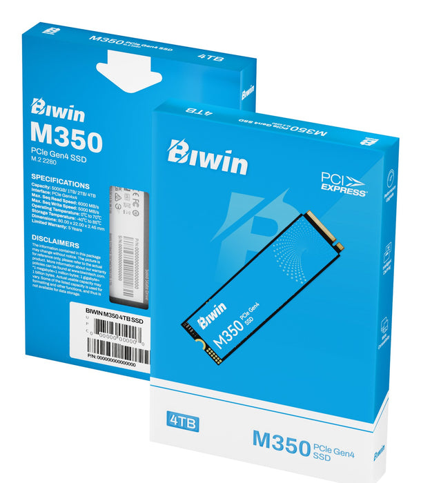 EAN 6955914639133 - Biwin M350 4 TB M.2 PCI Express 4.0 NVMe imagen 14