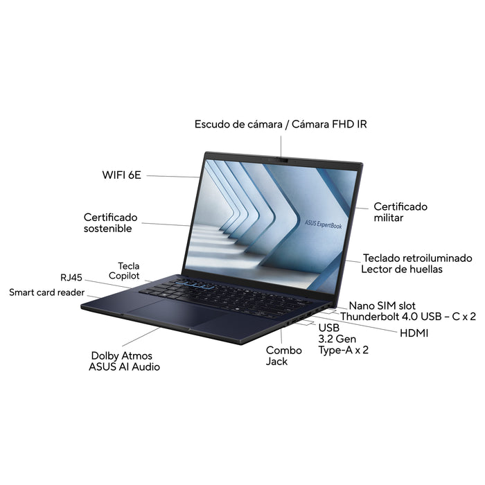 EAN 4711387563885 - ASUS ExpertBook B3 B3604CMA-Q90265X 40,6 cm (16") DDR5-SDRAM Wi-Fi 6 (802.11ax) imagen 3