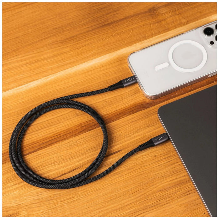 Fixed Braided Cable Usb-C Usb-C, 2m, Usb4 Gen2 20gbps, 4k 60hz, 240w, Gray