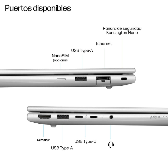 EAN 0199764324740 - HP ProBook 4 G1q Notebook Next Gen AI Wolf Pro Security Edition Copilot+ PC Snapdragon X1-26-100 Portátil imagen 4
