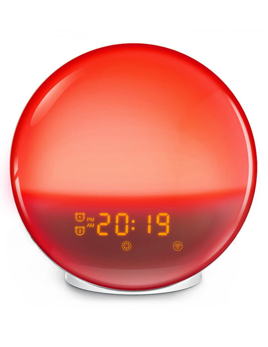 Despertador Inteligente Con Lámpara Rgb Muvit Io Miolamp005 Radio Fm Blanco
