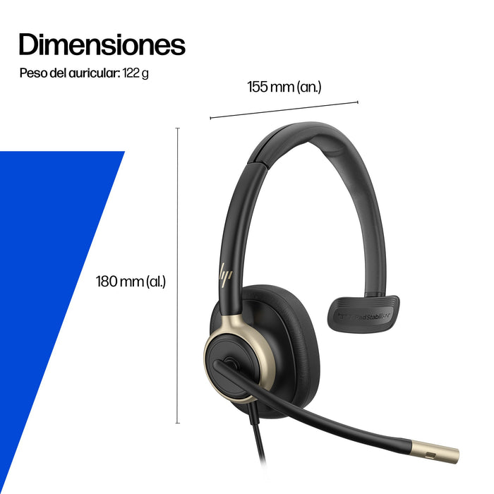 EAN 0199251821813 - HP Poly Mission 815 Monaural USB Wired Headset Alámbrico Diadema Negro imagen 4