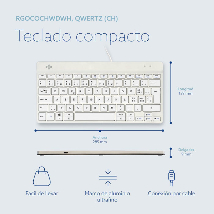 EAN 8719274492191 - R-Go Tools RGOCOCHWDWH teclado Oficina USB Checa imagen 12