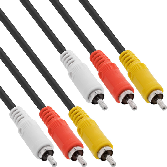 Cable Inline Cinch, Audio/Video 3x Rca M/M 10m