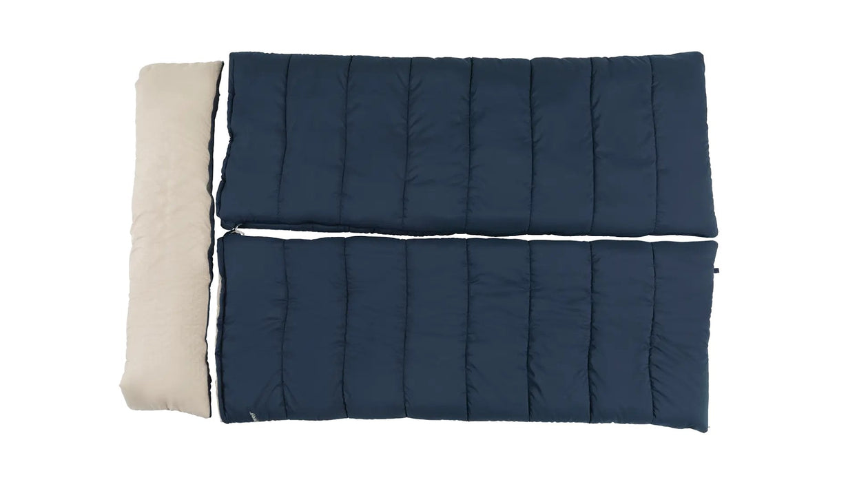Outwell Contour Lux Double Sleeping Bag, Deep Blue