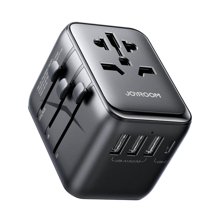 Adapter Podrózny Joyroom Jr-Tcw01 Uniwersalny 17w Eu / Us / Uk / Jp / Au / Cn - Negro