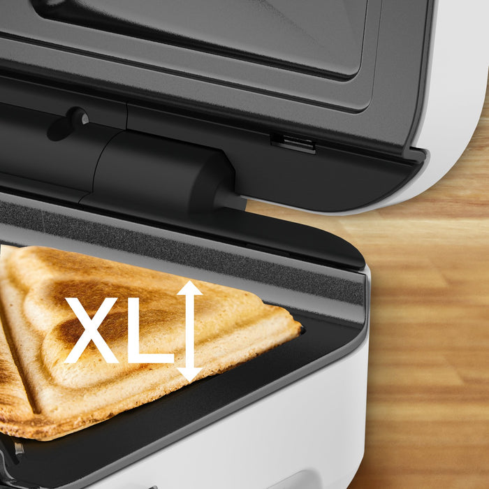 EAN 3045380018921 - Tefal Snack XL SW7011 sandwichera 850 W Blanco, Acero inoxidable imagen 4