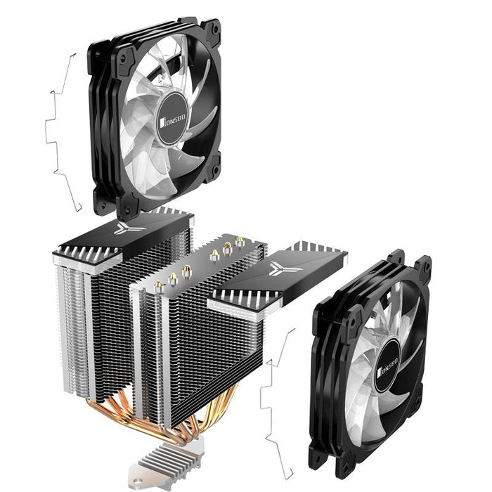 Jonsbo Cr-2000gt Sistema De Refrigeración Para Ordenador Procesador Enfriador 12 Cm Negro 1 Pieza(S)