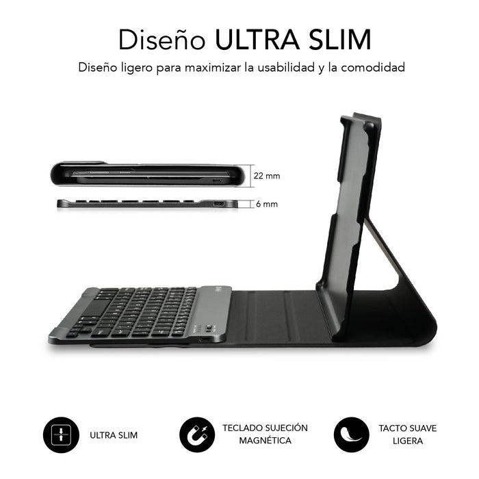 EAN 8436586742157 - SUBBLIM SUBKT3-BTS055 teclado para móvil QWERTY Español Bluetooth Negro, Gris imagen 2
