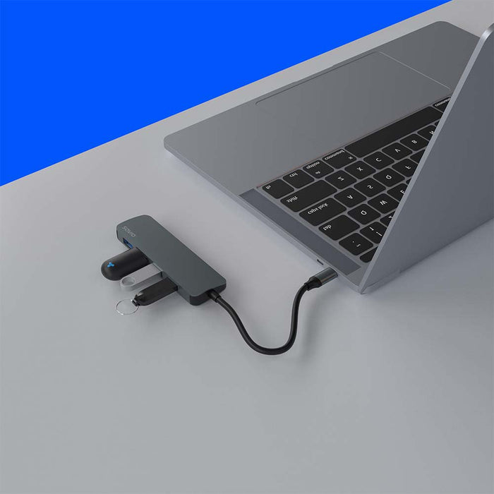 EAN 5901986047735 - Savio Hub USB-C - 4 x USB-A AK-54 USB 3.2 Gen 1 (3.1 Gen 1) Type-A 1000 Mbit/s Negro imagen 3