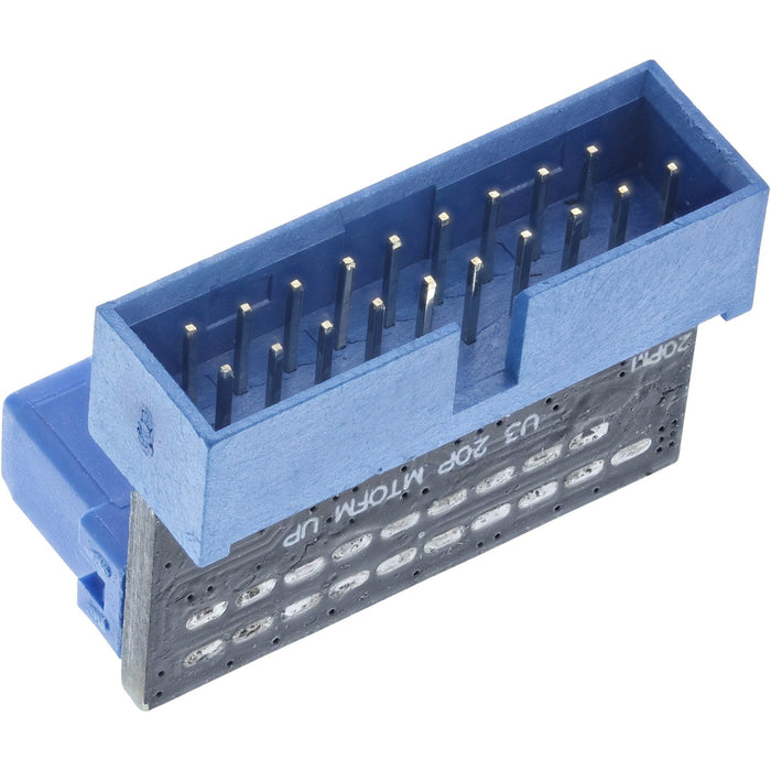 Adaptador Inline Usb 3.0 Interno, Macho A Hembra, En Ángulo Hacia Arriba