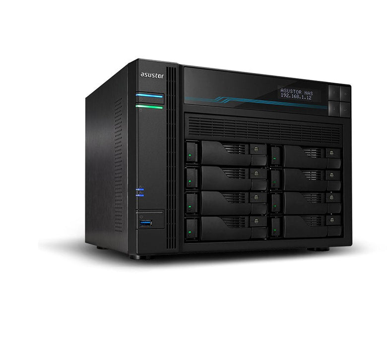 Servidor Nas Asustor As6510t 10 Bahias Atom C3538 Quad Core Denverton 2.1ghz 8gb 2x2.5gbe  2x10gbe Raid 0,1 Jbod Sata6gb Usb 3.0